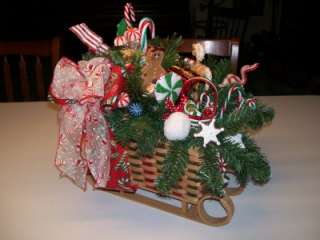 BIG Candy Land Sleigh Gingerbread Peppermint Candy cane CHRISTMAS 