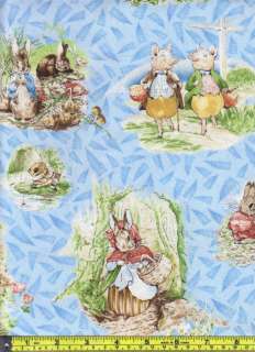 Beatrix Potter Blue Large Scenic Story book Characters  