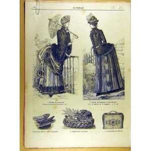  1885 Ladies Fashion Dresses Basket Chemise French