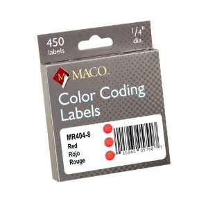  Maco Color Coding Label,0.25 Diameter   Permanent   450 