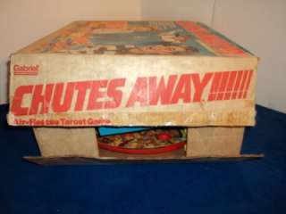 Vintage 1977 Gabriel CHUTES AWAY GAME with Box and extra bombs  