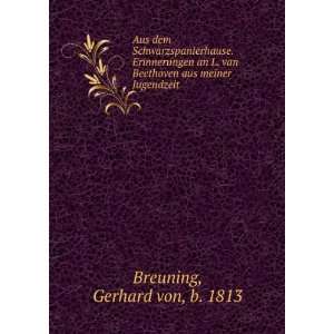   Beethoven aus meiner Jugendzeit Gerhard von, b. 1813 Breuning Books