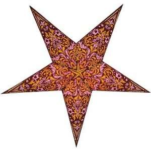  Fleur de Lis Paper Star Light (Burgundy)