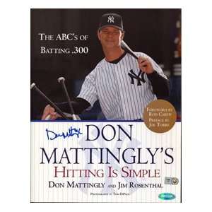  Don Mattingly Autographed Hitting is Simple Book Sports 