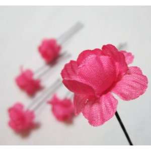  NEW Small Bright Pink Cluster Flower Hair Pins, Limited 