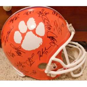  2011 Clemson Tigers team signed full size helmet ACC 