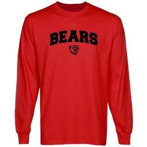 NCAA Bridgewater State Bears Red Logo Arch Long Sleeve T shirt  