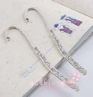 10 Ancient Silver Plated Flower Design Bookmark 120mm 1  