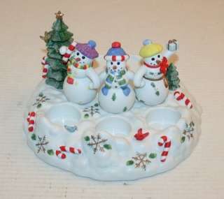 PartyLite Snowbell Tealight & Pillar Candle Holder P7650 Christmas 