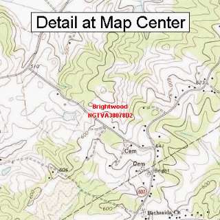   Topographic Quadrangle Map   Brightwood, Virginia (Folded/Waterproof