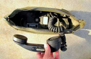 Vietnam War vintage Army 1967 FIELD TELEPHONE TA 312/PT  with carrying 