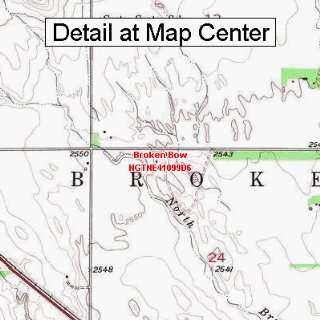 USGS Topographic Quadrangle Map   Broken Bow, Nebraska (Folded 