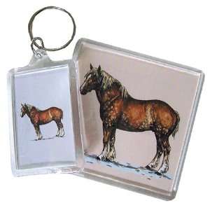  Belgian Draft Horse Acrylic Key Ring