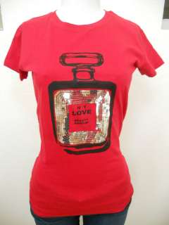   Silver Sequins Love Potion No1 Perfume Bottle T Shirt New Cute  
