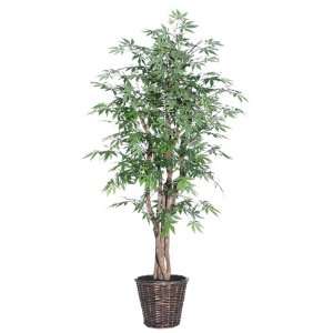   Potted Artificial Japanese Maple Tree in Brown Pot