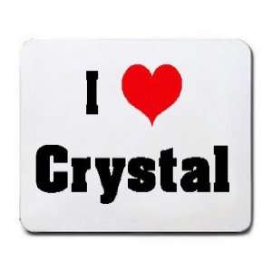  I Love/Heart Crystal Mousepad