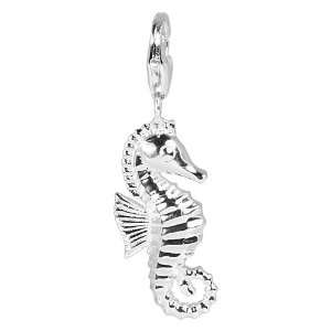 SilberDream Charm Seahorse 925 Sterling Silver Charms Pendant with 