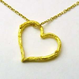    Twig Heart Pendant in 18k Yellow Gold Katey Brunini Jewelry