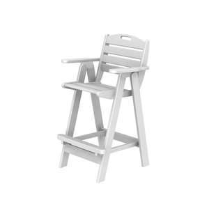  Poly Wood NCB46WH Nautical Chair Outdoor Bar Stool