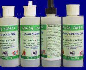 Sucralose lIquid (0 Cal ) 4 oz x 4 bts (save shipping)  