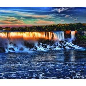   Sunset at the Falls 550pc Jigsaw Puzzle by Barry Shefsky Toys & Games
