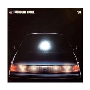    1986 MERCURY SABLE Sales Brochure Literature Book Automotive