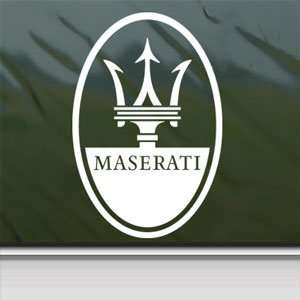  Maserati White Sticker Coupe Car Laptop Vinyl Window White 