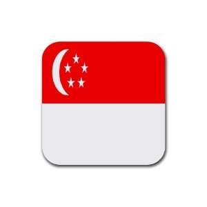  Singapore Flag Square Coasters (Set of 4)