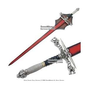   Serpent Fantasy Long Sword With Wall Mount Plaque
