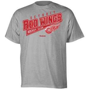  Reebok Detroit Red Wings Youth Hockey Sweep T Shirt   Ash 