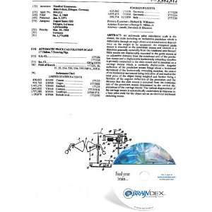  NEW Patent CD for AUTOMATIC PRICE CALCULATION SCALE 