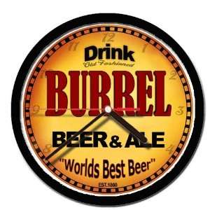  BURREL beer and ale cerveza wall clock 