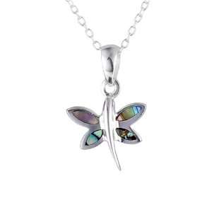  Petite Abalone Dragonfly Pendant Jewelry