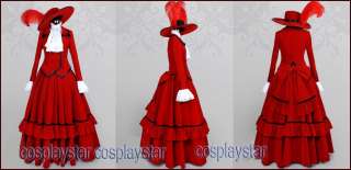 Black Butler Madam Red Angelina Dalles Cosplay Costume  