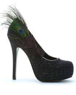Womens Iridescence Peacock Platform High Heeled Shoes 843266138502 