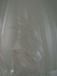 WONDERFUL ETLING FRANCE Thistle FROSTED Crystal Vase Signed M Perron 