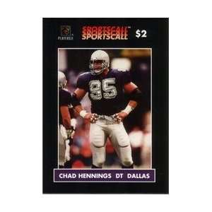 Collectible Phone Card $2. Chad Hennings (DT Dallas Cowboys Football 