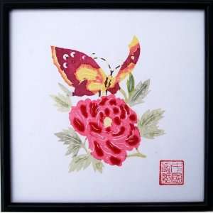    Panda Papercut Frame   Butterfly In A Flower 