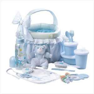  Baby Gift Basket Set In Blue, Very Cute 