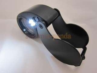 40x 25mm Illuminated LED Magnifier Magnifying Glass Jeweler Loupe 