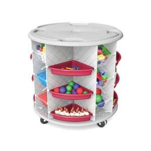  Mobl Lite Storage Clear Totes & Colored Pie Trays