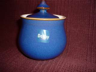 DENBY Imperial Blue sugar bowl with lid NWT MINT  