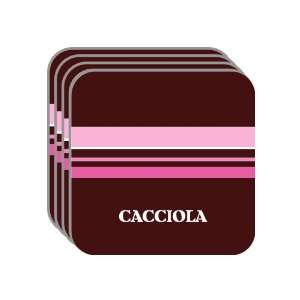 Personal Name Gift   CACCIOLA Set of 4 Mini Mousepad Coasters (pink 