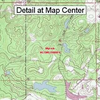  USGS Topographic Quadrangle Map   Myrick, Mississippi 