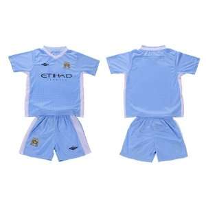  Manchester City 2012 Kids Home Jersey Shirt & Shorts For 