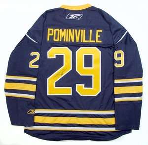 Jason Pominville Autographed Buffalo Sabres Blue Hockey Jersey  