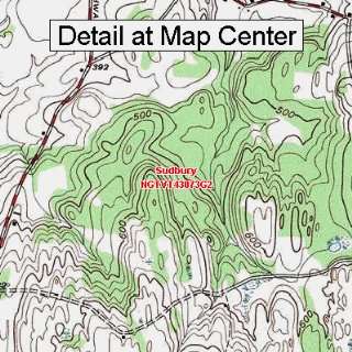  USGS Topographic Quadrangle Map   Sudbury, Vermont (Folded 