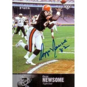 Ozzie Newsome certified autograph Cleveland Browns Upper Deck Legends 