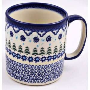Polish Pottery Coffee Mug 3.75 tall, 12oz capacity  
