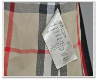 NWT Burberry Nova Check Hooded Wool Lined Raincoat Trench Jacket RED 